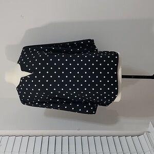 Talbots Black and White Polka Dot Blouse